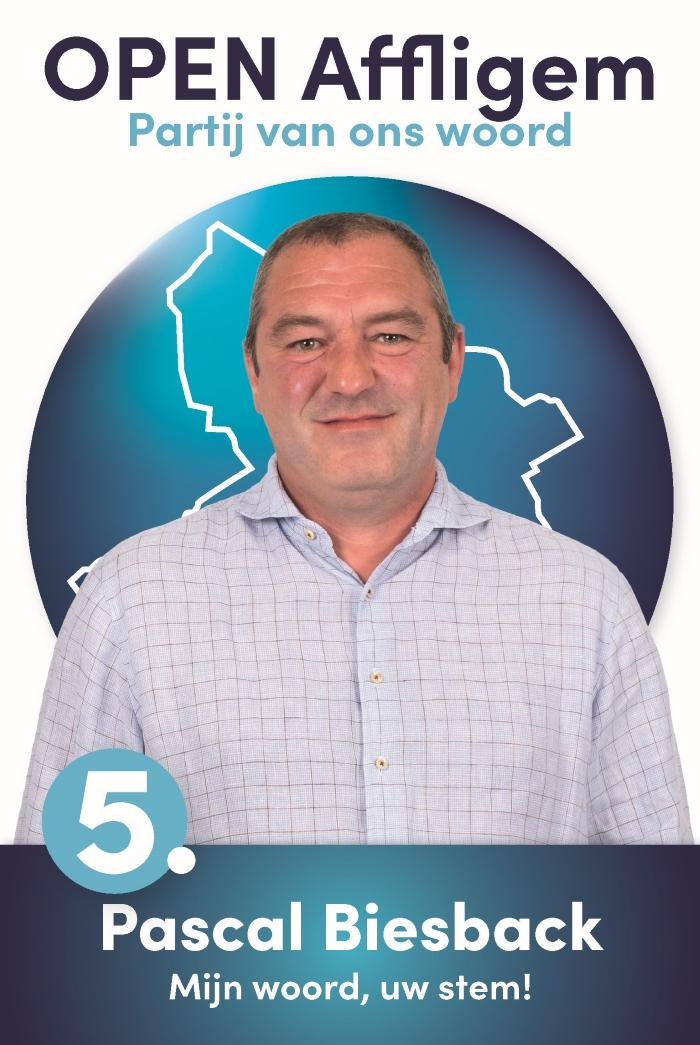 Pascal Biesback - Plaats 5 - Verkiezingen | Open Affligem