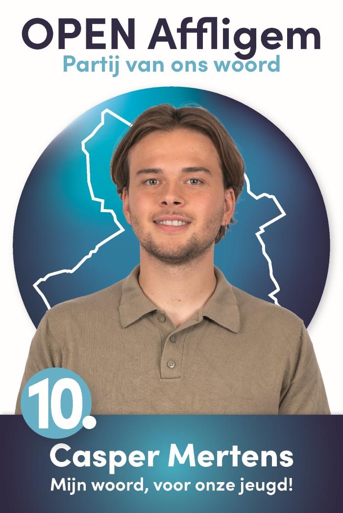 Casper Mertens - Plaats 10 - Verkiezingen | Open Affligem