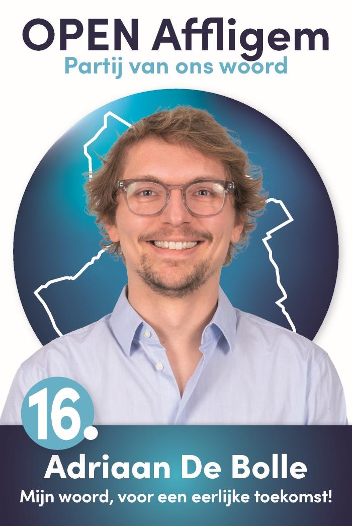Adriaan De Bolle - Plaats 16 - Verkiezingen | Open Affligem