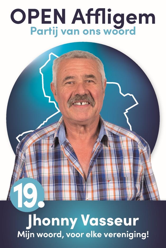 Jhonny Vasseur - Plaats 19 - Verkiezingen | Open Affligem